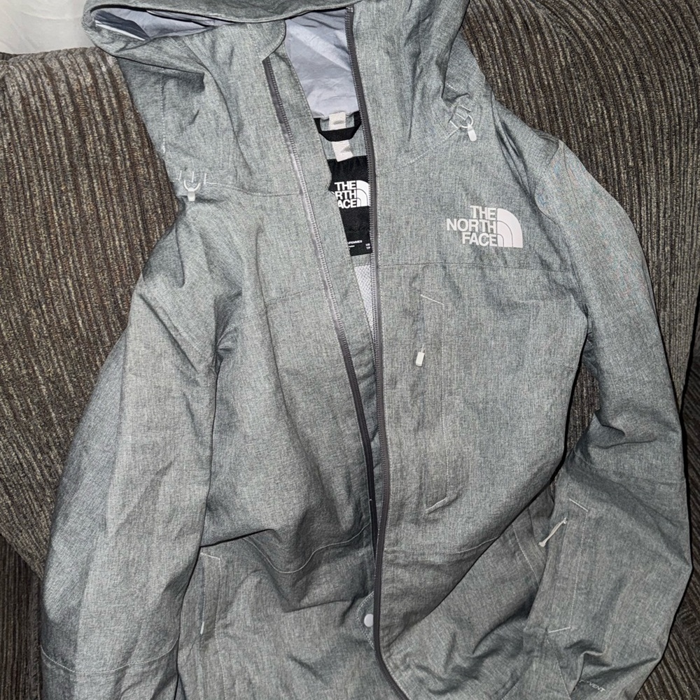 The North Face Light Gray Hooded Jacket